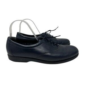 SAS Whisper Navy Leather Lace-Up Oxford Shoes Womens Size 11 M
